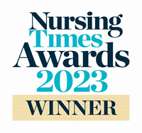Winner of the Nursing Times Awards 2023 'Technology and Data in Nursing' award