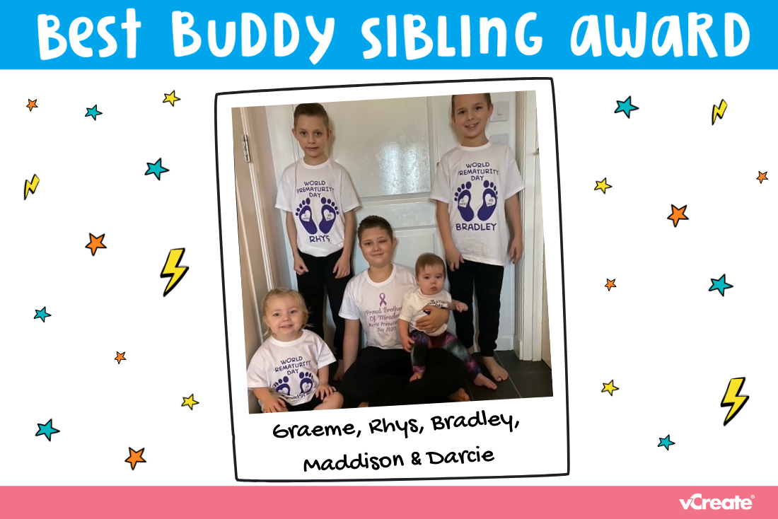 Kayleigh has nominated 5 wonderful children for our Best Buddy Sibling Award!