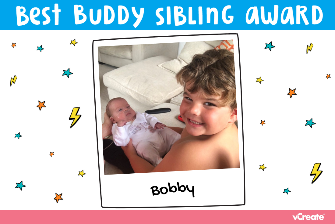 Big brother, Bobby, is our super sibling this week!