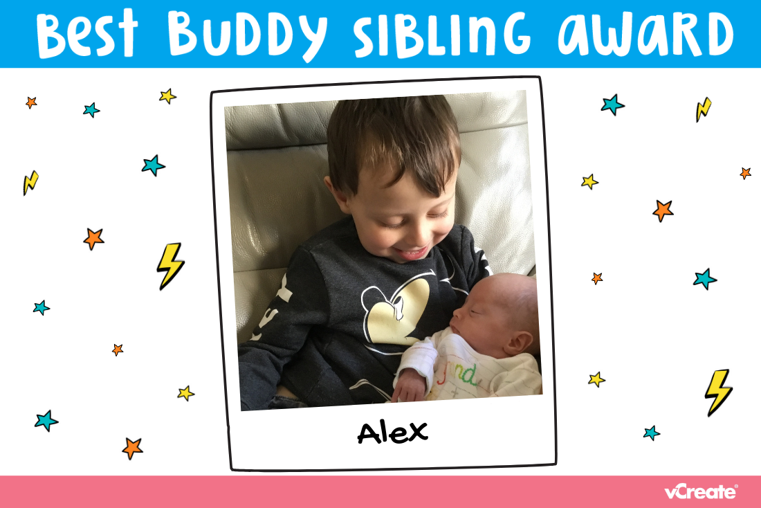 Meet amazing Alex! The super brother that is receiving our Best Buddy Sibling Award.