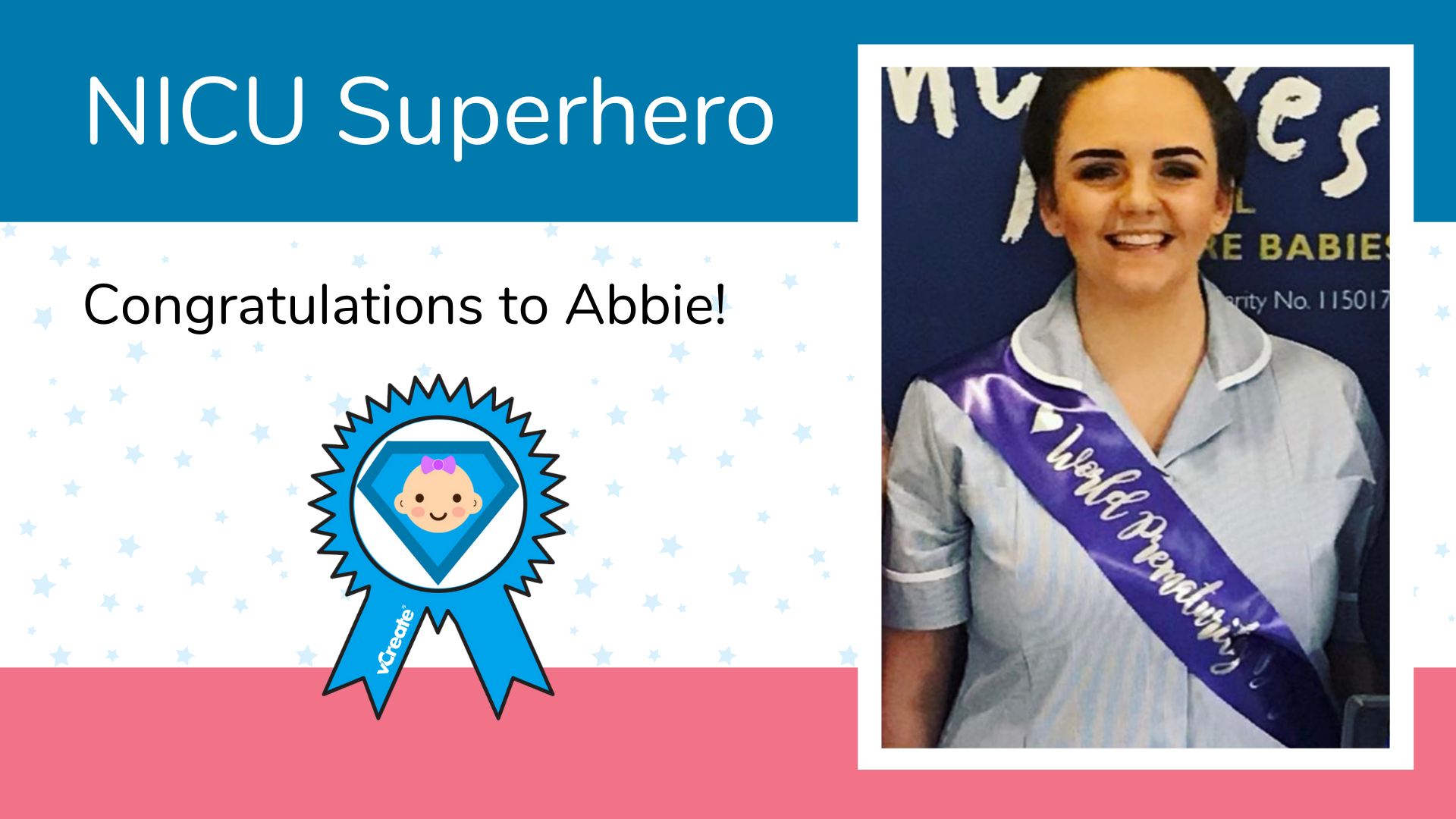 Abbie from the Royal Victoria Infirmary in Newcastle is crowned NICU Superhero!