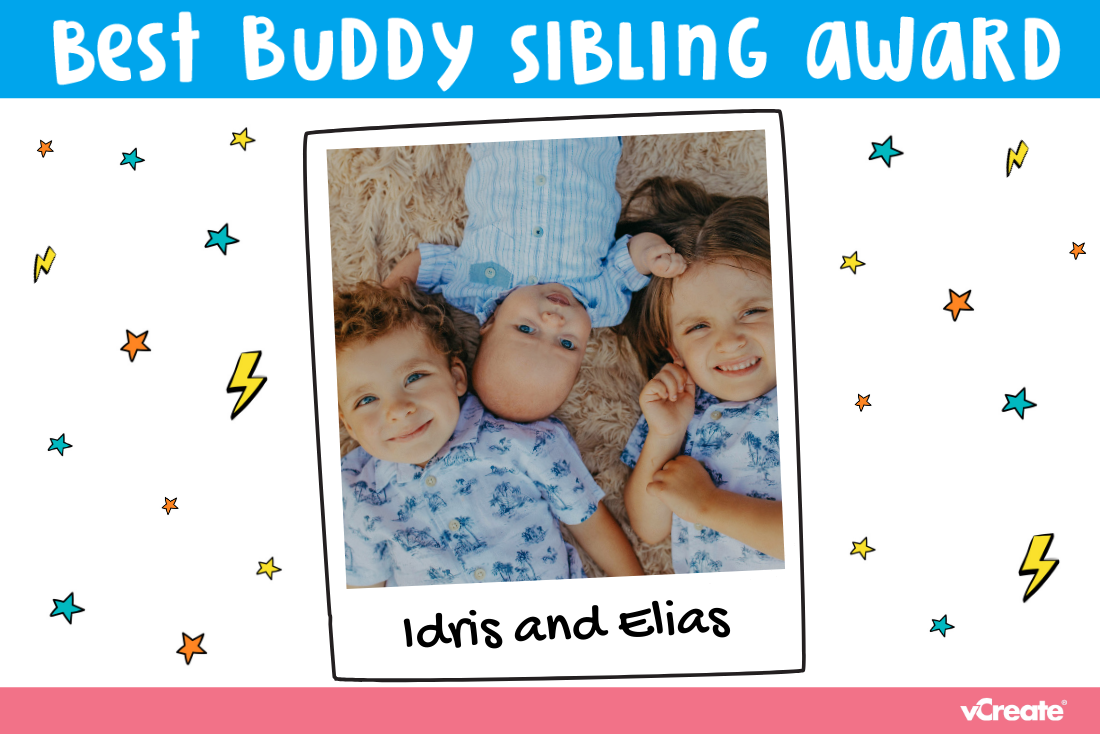 Two super brothers, Idris and Elias, are receiving our Best Buddy Sibling Award! Two super brothers, Idris and Elias, are receiving our Best Buddy Sibling Award!