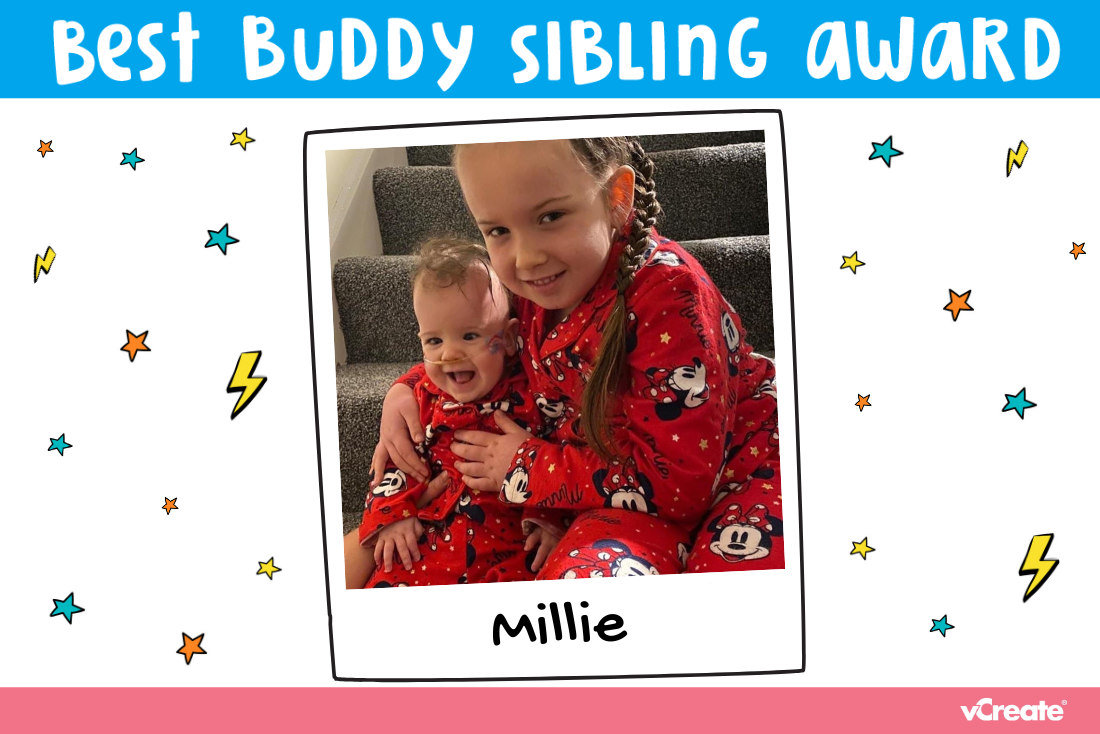 Marvellous Millie is receiving our Best Buddy Sibling Award this week!