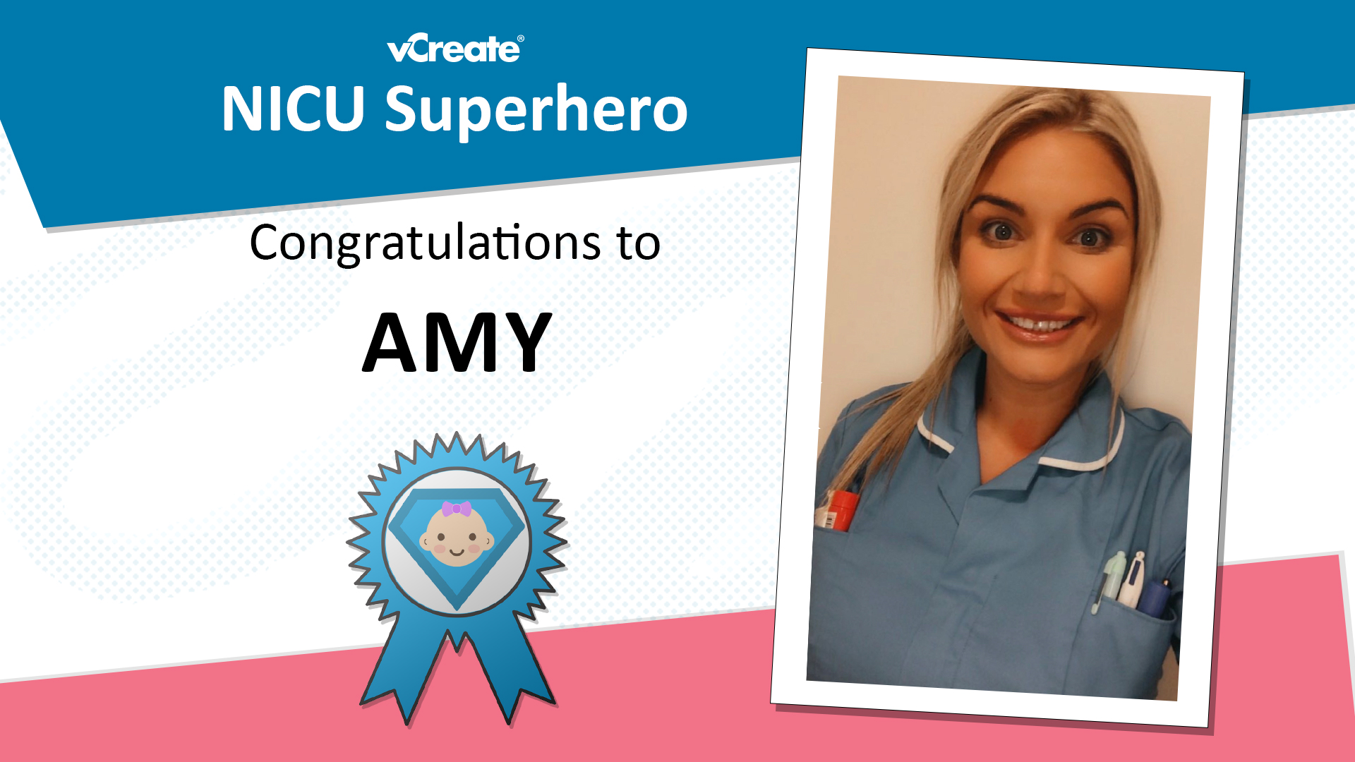 Amy from Royal Stoke University Hospital is crowned NICU Superhero for the second time! Amy from Royal Stoke University Hospital is crowned NICU Superhero for the second time!