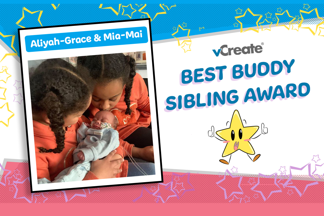 Aliyah-Grace and Mia-Mai are the super siblings receiving our Best Buddy Sibling Award this week!