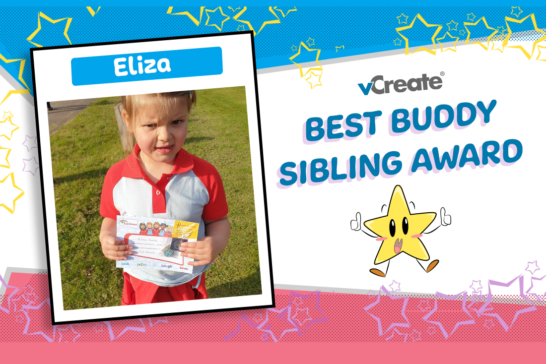 Super sister, Eliza, is the recipient of our Best Buddy Sibling Award this week!