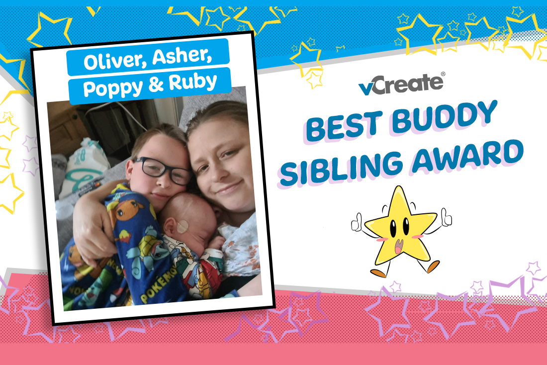 Bethany has nominated Oliver, Poppy, Ruby and Asher for our Best Buddy Sibling Award!