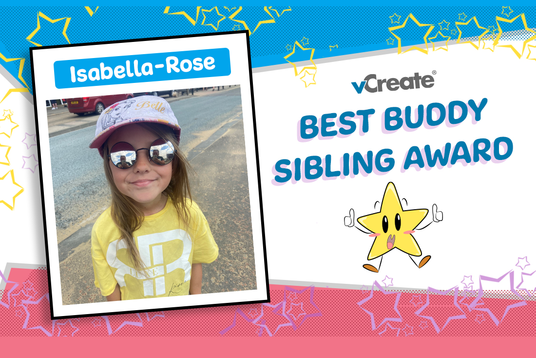 Isabella-Rose's Mum has nominated her for our Best Buddy Sibling Award!