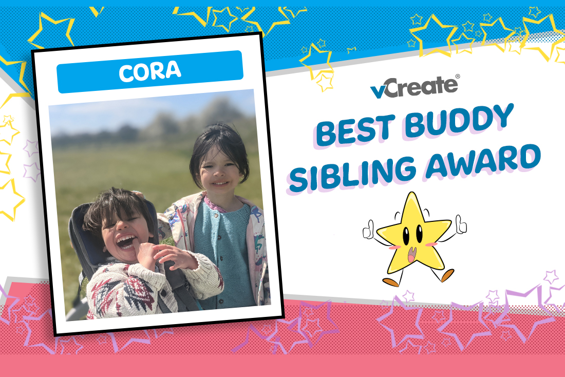 Cora is our super sister this week! Cora is our super sister this week!