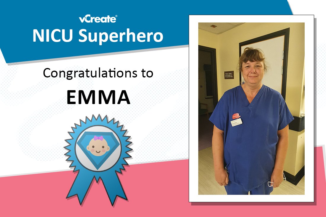 Emma from the Trevor Mann Baby Unit in Brighton is a NICU Superhero!