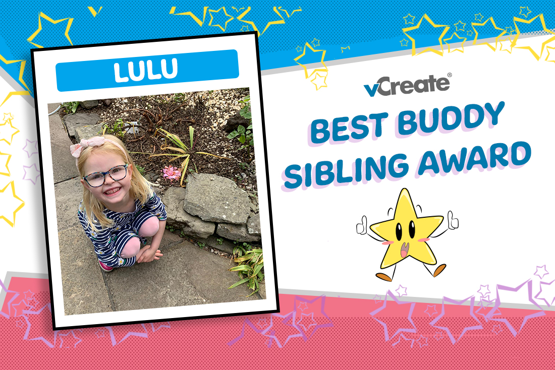 Lulu is the sister receiving our Best Buddy Sibling Award this week!