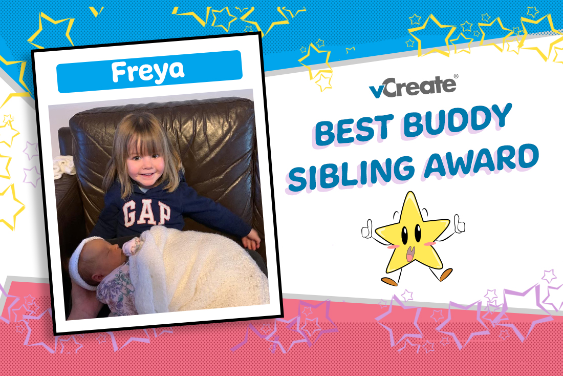 Laura's daughter, Freya, is receiving our Best Buddy Sibling Award this week!