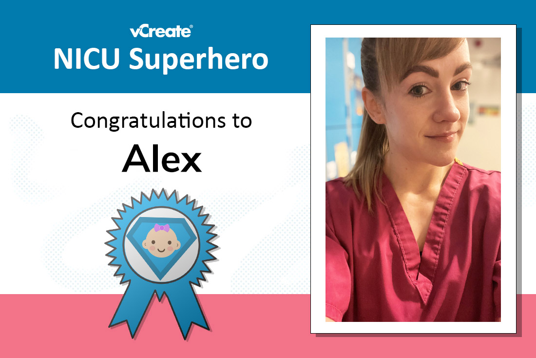 Alex from William Harvey Hospital is Lexi's NICU Superhero! 
