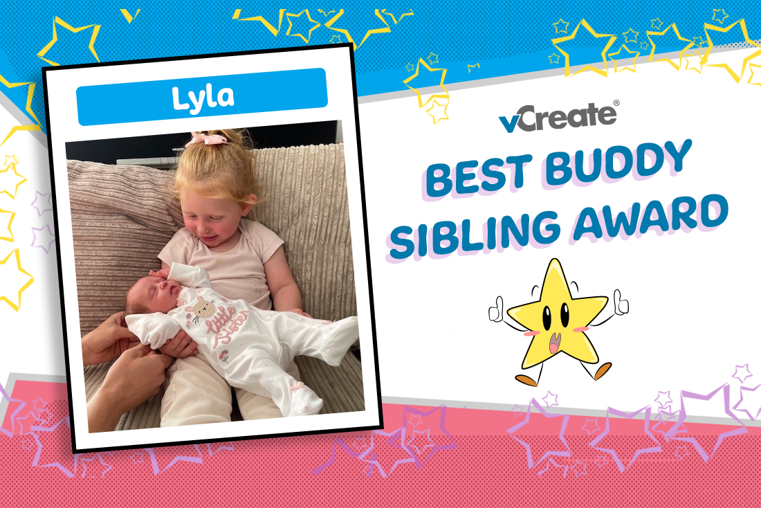 Lyla is our special sister receiving our Best Buddy Sibling Award this week! 