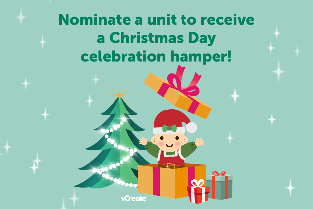 Nominate a unit to win 1 of 5 Christmas Day Hampers!