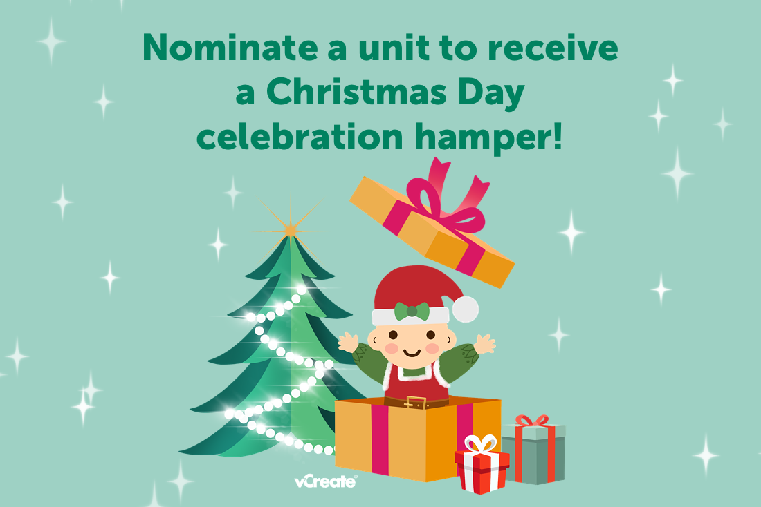 Nominate a unit to win 1 of 5 Christmas Day Hampers! Nominate a unit to win 1 of 5 Christmas Day Hampers!