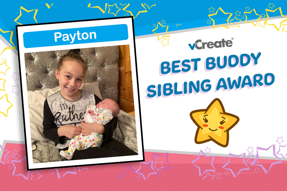Payton is the amazing sister receiving our award this week!