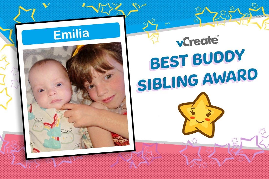 Super sister, Emilia, is receiving our Best Buddy Sibling Award this week! Super sister, Emilia, is receiving our Best Buddy Sibling Award this week!