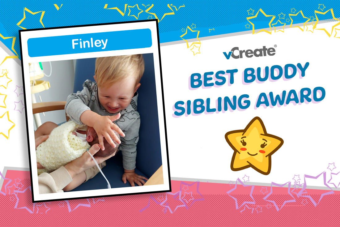 Finley is the super big brother receiving our award this week!