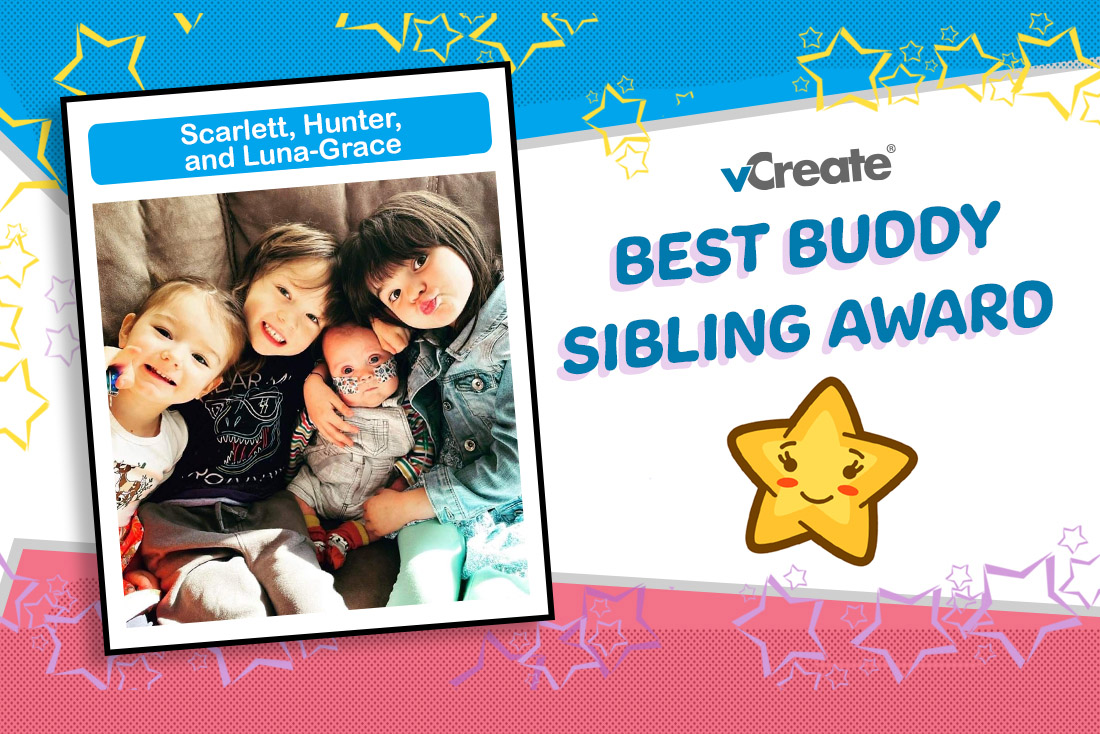 Scarlett, Hunter and Luna-Grace are super siblings!