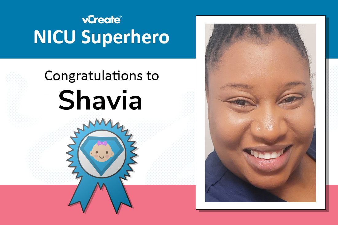 Lucy's NICU Superhero is Shavia from Queen Elizabeth The Queen Mother Hospital in Margate!