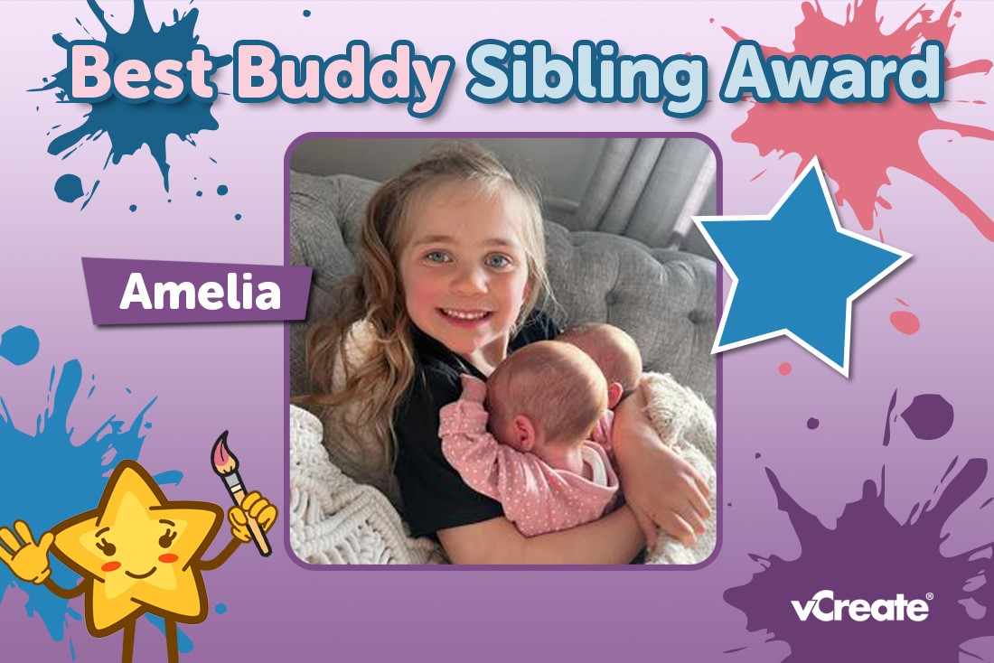 Our Best Buddy Sibling Award this week goes to...Amelia!