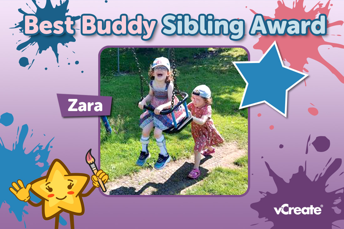 Eilidh has nominated her wonderful granddaughter, Zara, for our Best Buddy Sibling Award!