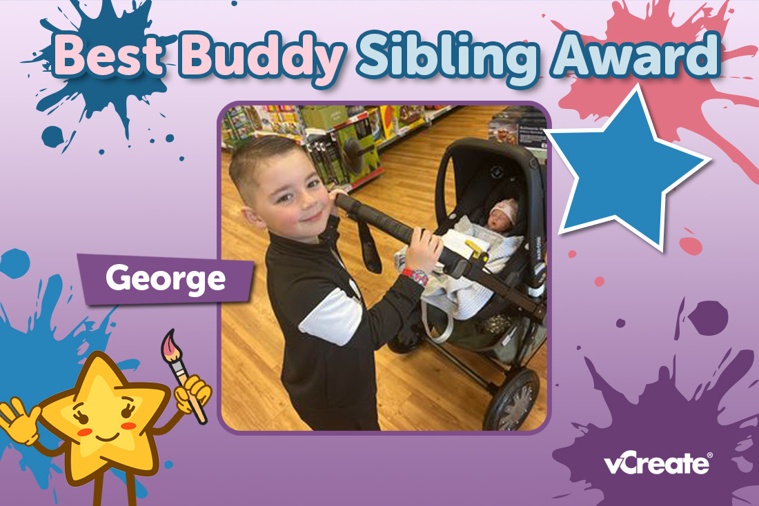 George is the recipient of our Best Buddy Sibling Award this week!