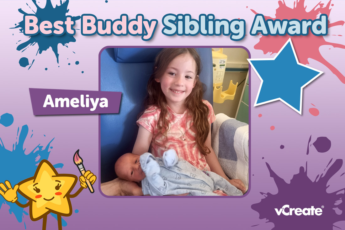 Ameliya is the super sister receiving our award this week! Ameliya is the super sister receiving our award this week!