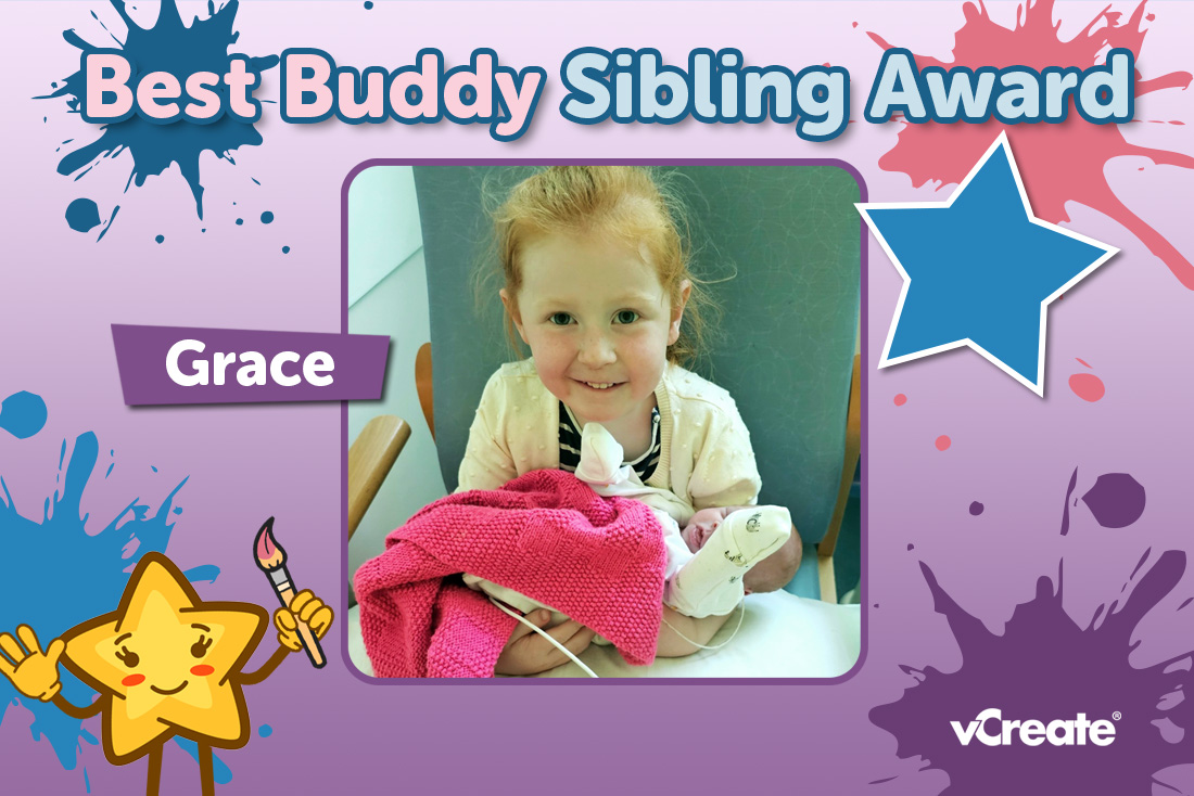 Grace is a super sister to Poppy!