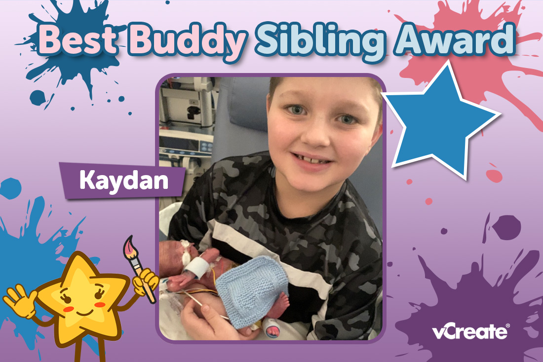 Kaydan is receiving out Best Buddy Sibling Award this week! Kaydan is receiving out Best Buddy Sibling Award this week!
