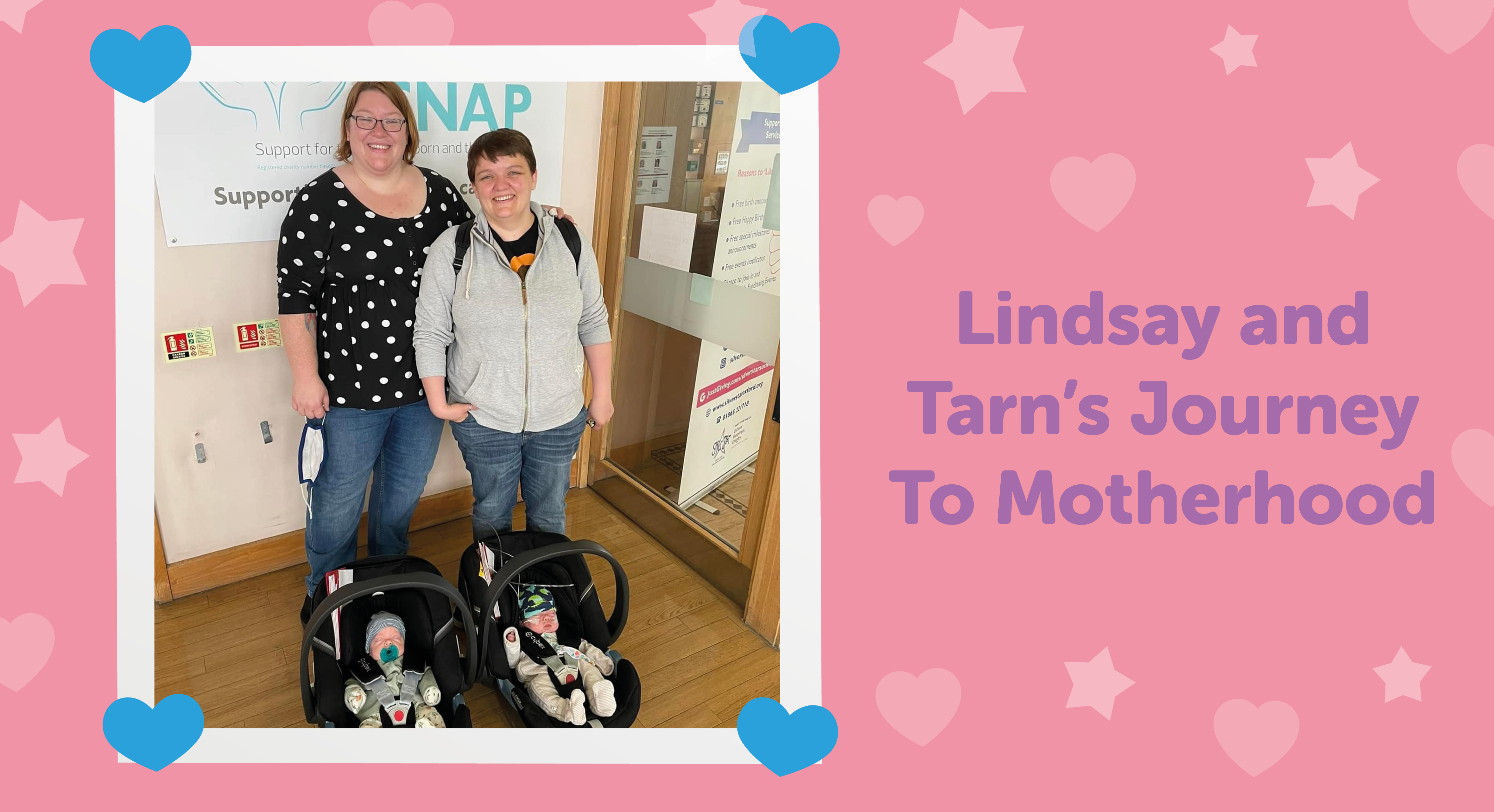 Twin Mum, Lindsay, shares her and her wife, Tarn’s, moving journey to motherhood