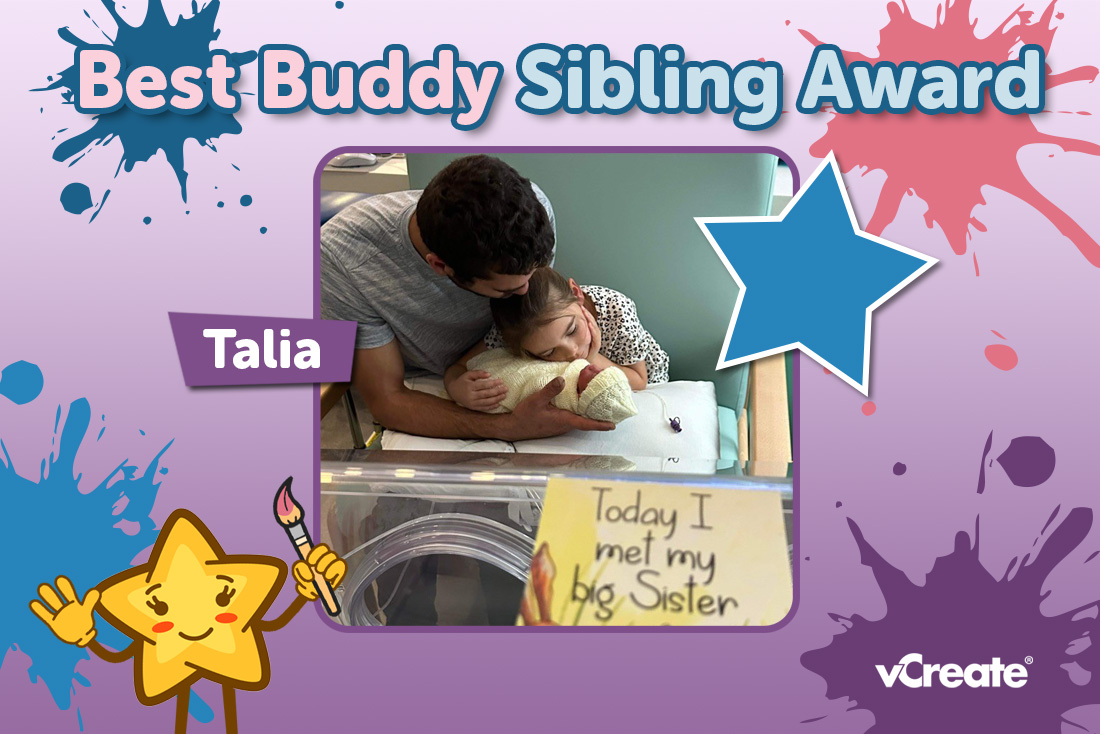 Zoe has nominated her daughter, Talia, for our Best Buddy Sibling Award! Zoe has nominated her daughter, Talia, for our Best Buddy Sibling Award!
