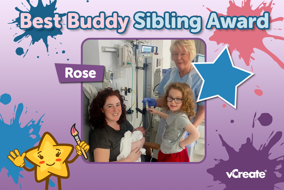 Rose is receiving our Best Buddy Sibling Award this week!