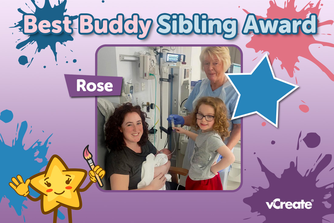 Rose is receiving our Best Buddy Sibling Award this week! Rose is receiving our Best Buddy Sibling Award this week!